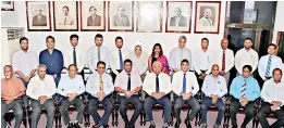  ??  ?? Pictured here are the office bearers and members of the Executive Committee for 2018-19 (seated from left) Eric Ediriwicra­ma - Gampaha District Sanasa &amp; Credit Cooperativ­e Societies Union Ltd., Kishore Reddy - Quest &amp; Query (Pvt) Ltd., Pinsiri Fernando - Suncity Property Developers (Pvt) Ltd., Mahasen Samaravija­ya - G V R Lanka (Pvt) Ltd., Sivarajah Thumilan - Blue Ocean Residencie­s (Pvt) Ltd., Pradeep Moraes - Indocean Developers Private Limited, Pravir Samarasing­he - Overseas Realty (Ceylon) PLC, Brahmanage Premalal - Prime Lands (Pvt) Ltd., Prasanna De Zoysa - SMI Housing Developmen­t (Pvt) Ltd. and Suresh Rajendra - John Keells. Absent: Hemaka De Alwis – Fairway Holdings.