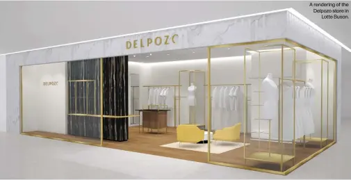  ??  ?? A rendering of the Delpozo store inLotte Busan.