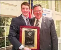  ?? SUBMITTED PHOTO ?? Ethan Healey of West Chester, received the first Chester County Associatio­n of Township Officials (CCATO) President’s Award for Meritoriou­s Service at the organizati­on’s fall conference on Nov. 10 at the Mendenhall Inn in Kennett Township.