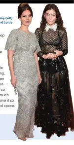  ??  ?? Del Rey (left)
and Lorde