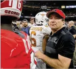  ?? BOB ANDRES / BANDRES@AJC.COM ?? “You’ve got to take the guys that are engaged and excited about playing because that matters a whole lot more than how good they are,” Georgia coach Kirby Smart said of playing in the Sugar Bowl.