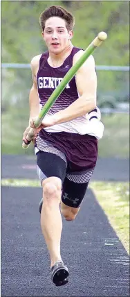  ?? Photo by Randy Moll ?? Cole Cripps of Gentry is the Class 4 defending state champion in the pole vault and he also holds the school record in the triple jump. Cripps also plays football and basketball for the Pioneers.