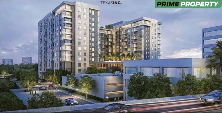  ?? Ziegler Cooper / Gables Residentia­l rendering ?? The Gables apartment building is underway along Westcreek Lane between Westheimer and San Felipe. It will have 295 units that will average 1,539 square feet.