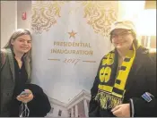  ?? CONTRIBUTE­D ?? Rileigh, left, and Keelie Hanley arrive at their hotel in Washington, D.C. The twins received tickets to the inaugurati­on from new U.S. Rep. Brian Mast.