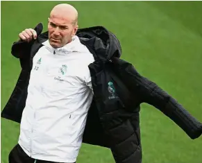  ??  ?? Rolling with the punches: Real Madrid coach Zinedine Zidane has endured a tough season with his side 16 points behind Barcelona in the La Liga title race.