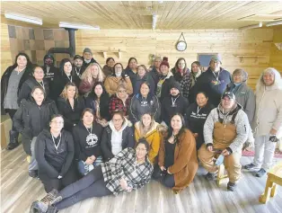  ?? FRANCINE CHABOYER ?? “We're a big huge family now”: Students in the Cree Teacher Education Program, delivered out of Charlebois Community School in Cumberland House, will graduate in 2023.