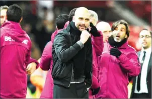  ?? OLI SCARFF/AFP ?? Pep Guardiola’s Manchester City head to Leicester for a League Cup quarterfin­al as the Premier League frontrunne­rs aim to stay on course for a domestic treble.