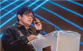  ?? BY HAFIZ SOHAIMI PIC ?? Minister in the Prime Minister’s Department Datuk Seri Azalina Othman Said at a seminar and special discussion on the direction of the National Legal Aid Foundation in Kuala Lumpur yesterday.