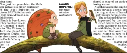  ??  ?? award hopeful: Irish-made animation Wolfwalker­s