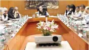  ??  ?? LG Anil Baijal and Swati Maliwal during a meeting on Wednesday