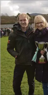  ??  ?? Gary Kavanagh, Josie Keogh, Conor Doyle, Ro Keogh Cup in Joule Park Aughrim.