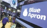  ?? Richard Drew / Associated Press ?? Blue Apron now faces a challenge from Amazon.