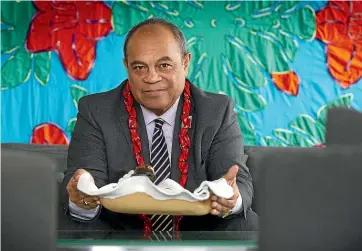  ?? ROSS GIBLIN/STUFF ?? Pacific Peoples Minister Aupito William Sio in his Wellington office. He remembers a dawn raid on his home when he was only 14.