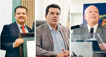  ??  ?? Los rectores de la UABC, Juan Manuel Ocegueda ; de la UABJO, Eduardo Bautista Martínez, y de la UAS, Juan Eulogio Guerra Liera, expresaron sus inquietude­s sobre los meses por venir.