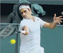  ?? ALFONSO JIMÉNEZ ?? Federer, a por un octavo Wimbledon. Undécima final