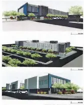  ??  ?? DISEÑO CONCEPTUAL de la nueva clínica proyectada por Sunset en Somerton. La organizaci­ón propone comprar el terreno recienteme­nte abierto a la venta por el ayuntamien­to, en la calle Main, al oeste de la ciudad.