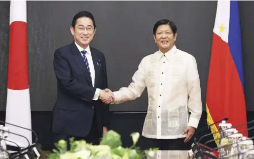  ?? ?? Japanese Prime Minister Fumio KISHIDA and President Ferdinand Marcos Jr. ©PRIME MINISTER’S OFFICE OF JAPAN, 2023