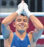  ?? PTI PHOTO ?? Amit Panghal hopes that his old doping test will not effect his chances of winning the prestigiou­s award.