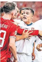  ?? FOTO: DPA ?? Hatte sichtlich Gesprächsb­edarf: Granit Xhaka.