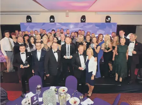  ?? ?? The 2019 award winners. Below, from left, Echo Editor Gary Oliver, correspond­ent Chris Cord ne rand organise r Lynn Wild with Cllr Graeme Miller.