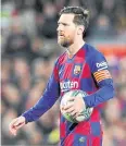  ?? REUTERS ?? Barcelona’s Lionel Messi.