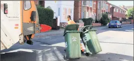  ??  ?? ■ A Serco bin crew in action on a previous blitz.