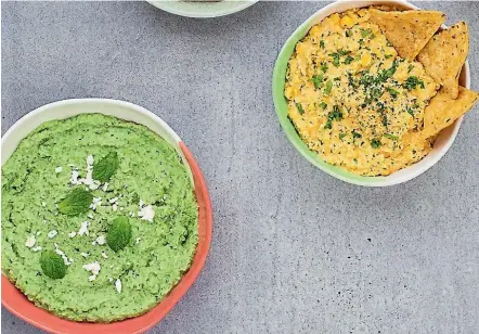  ?? SUPPLIED/MY FOOD BAG ?? Serve these yummy dips with your favourite side. Vege sticks or corn chips are my favourite.