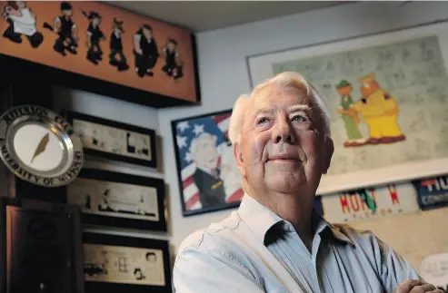  ?? CRAIG RUTTLE / THE ASSOCIATED PRESS FILES ?? Mort Walker, the artist and author of the Beetle Bailey comic strip, once wrote: “Little did I know when I was drafted that I was going to get almost four years of free research.” Walker died Jan. 27 at the age of 94.