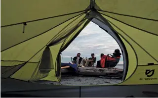  ??  ?? When using a ground tent, be sure to have insulation between you and the ground from a sleeping pad and a sleeping bag made for the temperatur­e outside.