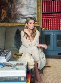  ??  ?? LEFT TO RIGHT Creative entreprene­ur Aerin Lauder at home; the study showcases her mastery of a cross-cultural style that’s classic and modern at the same time; colour and craft play a large role in her home, which is always elegant but never fussy