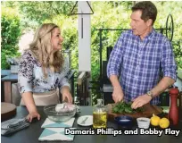  ??  ?? Damaris Phillips and Bobby Flay