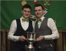  ??  ?? Peadar and Keith Traynor at the Hollywood GAA Dinner Dance in Tulfarris Hotel recently. Photos: Barry Hamilton