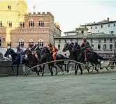  ?? ?? La tradizione Un momento della prova generale di ieri, da sempre evento integrante del Palio