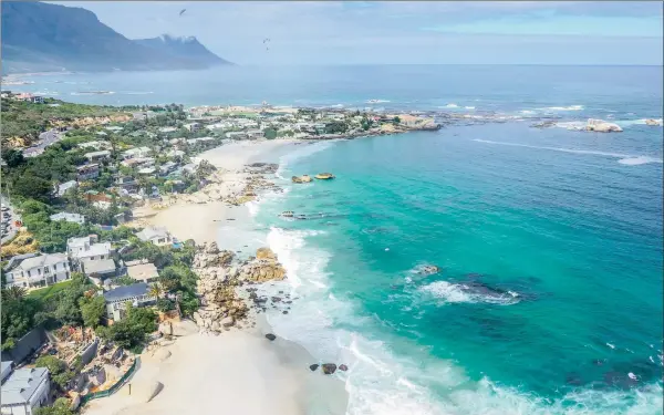  ??  ?? PRICEY: An aerial view of Clifton, the country’s most expensive suburb with an average sales price about R15 million more than its next nearest rival.