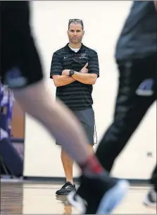  ?? JONATHAN QUILTER/DISPATCH ?? Hilliard Bradley coach Brett Norris said, “I see other teams struggle a lot at the line, and I like to think that it’s an area of the game we can have some control over.”