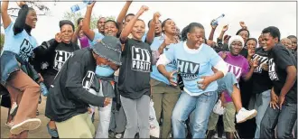  ??  ?? TO FORE: In its early days Treatment Action Campaign members protested widely against people living with HIV/Aids not having access to antiretrov­iral medication