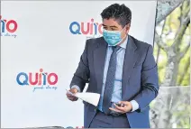  ?? KARINA DEFAS / EXPRESO ?? Anuncio. El alcalde Jorge Yunda anunció cómo operará el sistema.