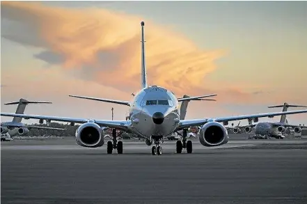  ??  ?? Above: The United States, Australian and Indian militaries brought their Boeing P-8A Poseidons to RIMPAC 2018. New Zealand is to buy four to replace its P-3k Orions. Below: The body of the aircraft is the same as Boeing’s 737s. Tim Groser, New Zealand...