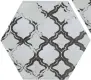  ??  ?? décor Corda grey Matt hexagon tiles, £21.45 per tile, Walls and Floors