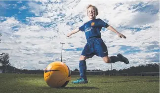  ?? Picture: AAP ?? George Pearce, 8, is heading to Barcelona for a football tournament.