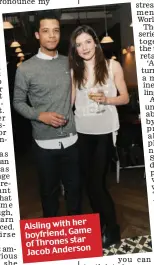  ??  ?? her Aisling with boyfriend, Game of Thrones star Jacob Anderson