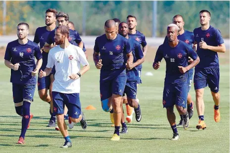  ??  ?? A vertente física mereceu especial atenção durante a paragem do campeonato