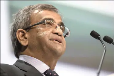  ??  ?? Srinivasan Venkatakri­shnan, the chief executive of AngloGold Ashanti, will leave his position at the mining group at the end of August to head Vedanta Resources.