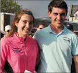  ?? Siobhán Goodwin and John Joe Hussey who earned the titles of oarswoman and oarsman of the day. ??