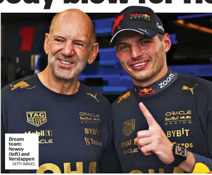  ?? GETTY IMAGES ?? Dream team: Newey (left) and Verstappen