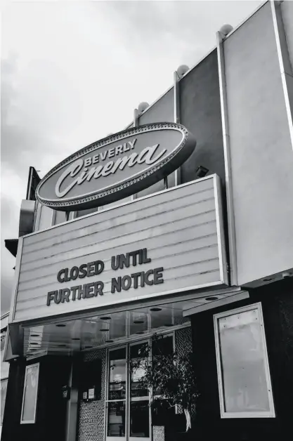  ??  ?? The New Beverly Cinema in Los Angeles in March