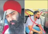  ??  ?? Dilpreet is an accused in 16 cases. After the shooting, he posted a message on Facebook along with a picture of himself holding a pistol and another of Parmish with a cross on it.