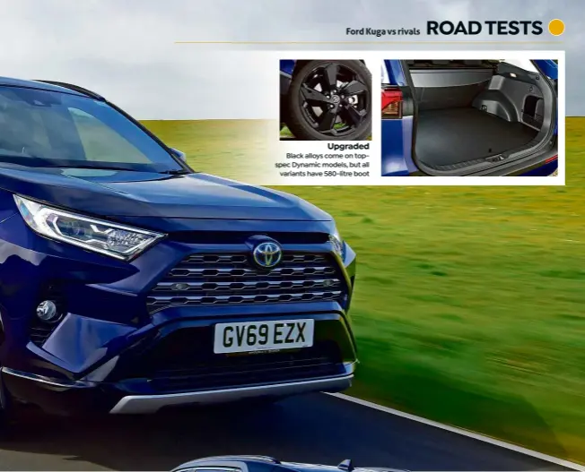  ??  ?? Upgraded Black alloys come on topspec Dynamic models, but all variants have 580-litre boot