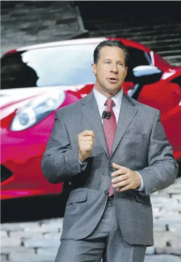  ?? PAUL SANCYA / THE ASSOCIATED PRESS FILES ?? Fiat Chrysler sales chief Reid Bigland has been targeted in a U. S. Department of Justice investigat­ion over disputed sales figures.