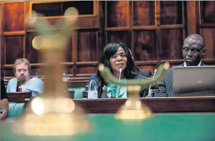  ?? Photo: David Harrison ?? To protect and serve: Thuli Madonsela’s term is coming to an end and so should ‘childish games’, she warned this week.